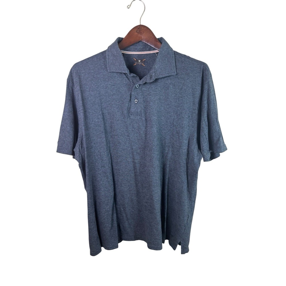 Left Coast Tee Mens XL Charcoal Polo Shirt Soft 100% Cotton Made In Peru